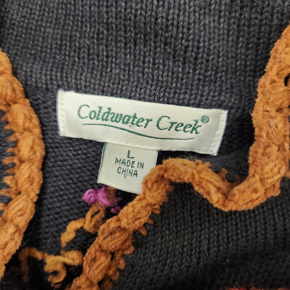 Coldwater Creek Embroidered Tapestry Cardigan Jacket Boho - Picture 5 of 11